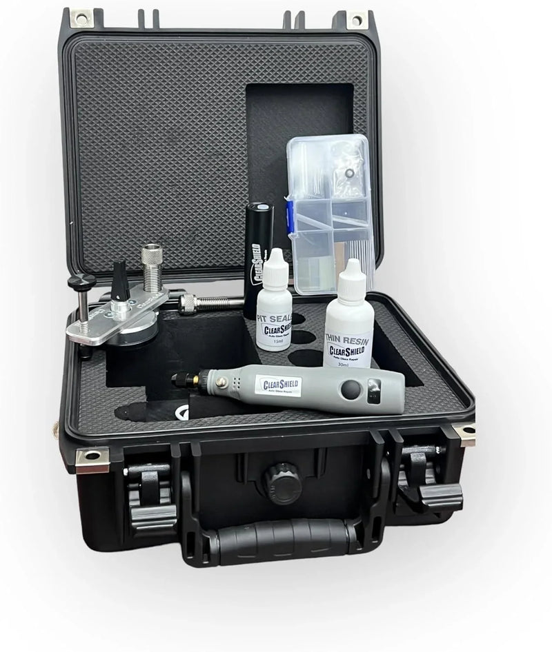 Clearshield Windshield Repair Kit Professional Auto Glass Repair Kit for Rock Chip or Cracks - Restores to a Fine Smooth Finish (1,000 Repairs) U0