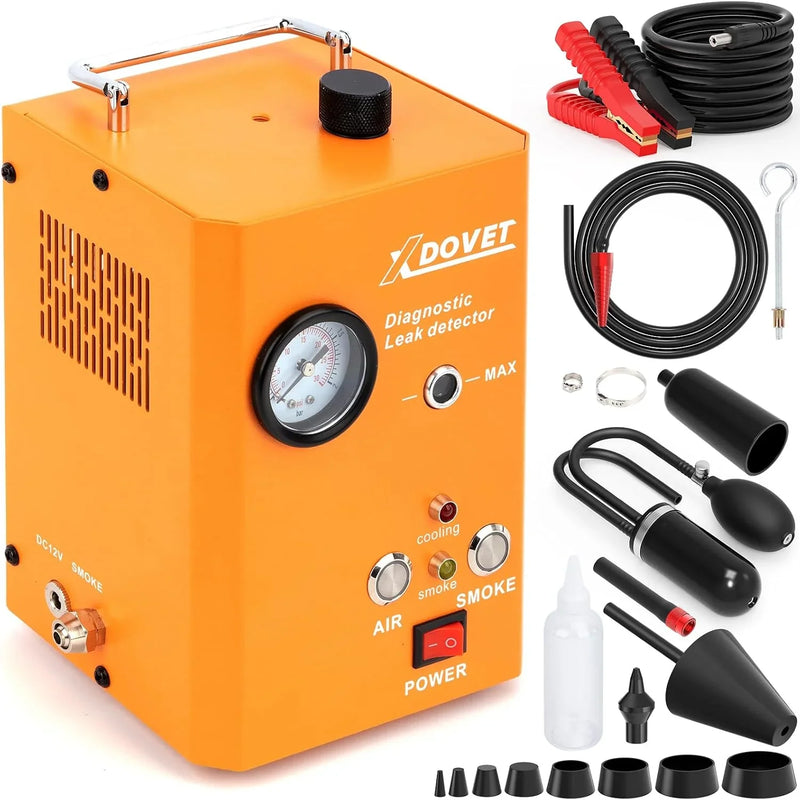 Professional Evap Smoke Machine Leak Detector, XDOVET KSD-204 Automotive Smoke Machine, Smoke Tester for Cars,Vehicles Motorcycles, Trucks D5