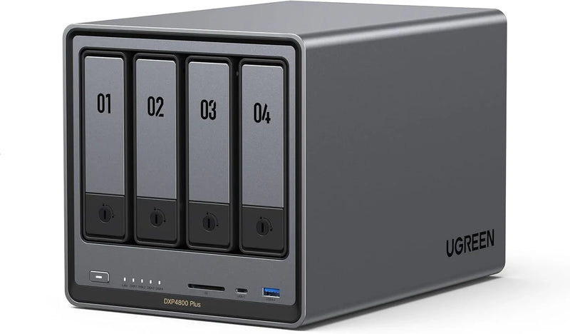 Four-slot desktop network storage device, equipped with Intel Pentium Gold 8505 octa-core processor, 8GB DDR5 memory, 128G solid-state drive, 1 10GbE network port, 1 2.5GbE network port, 2 M.2 NVMe slots, 4K HDMI interface, network storage device (wi Z8
