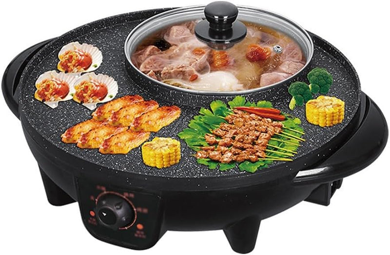 Hot Pot Barbecue Integrated Pot Home Smokeless Electric Barbecue Pan Roaster Electric Grill Kitchen Appliances Z6