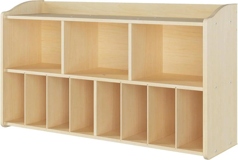 Foundations Wall- Mounted Diaper Organizer for Daycares, 3 Large & 8 Small Storage Compartments, Wood Construction, Maximum Durability C6