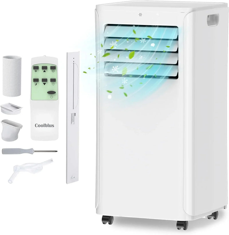 8500 BTU Portable Air Conditioners Cool Up to 360 Sq.Ft,3 IN 1 portable ac unit with Remote Control/LED Display/24Hrs Timer/Window Installation Kit & Screwdriver,White N1