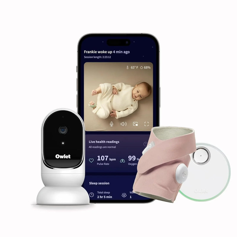 Two-channel camera tracking and notification function, which can monitor the baby's heart rate and blood oxygen level in real time, and display the results in 1080p high-definition through WiFi video for viewing. F5
