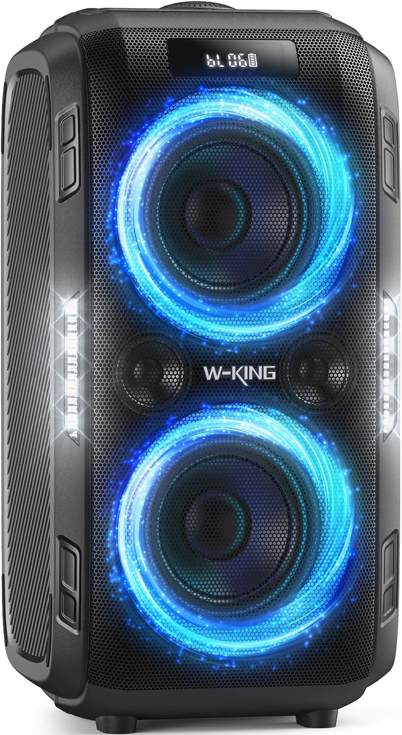 Peak Party Large Bluetooth Speaker - Maximum Volume Amplifier / 12 Custom Low-End Units / Up to 125 Decibels for 6.5-inch x 2 Low-End Speakers / Deepest Bass Effect, Large Portable Wireless Speaker, IPX5 Water Resistance Rating / Microphone Jack / RJ S1