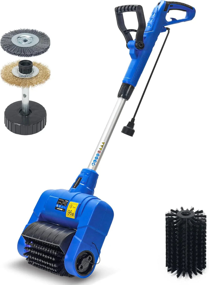 Grout Cleaner Machine with Grout Brush,Heavy Duty with Wire Surface Brush,Standy Safety Grout Scrubber,Moss,Weed Between Floor Tiles,Patio,Board,Bricks, (Outdoor Bundle) H9