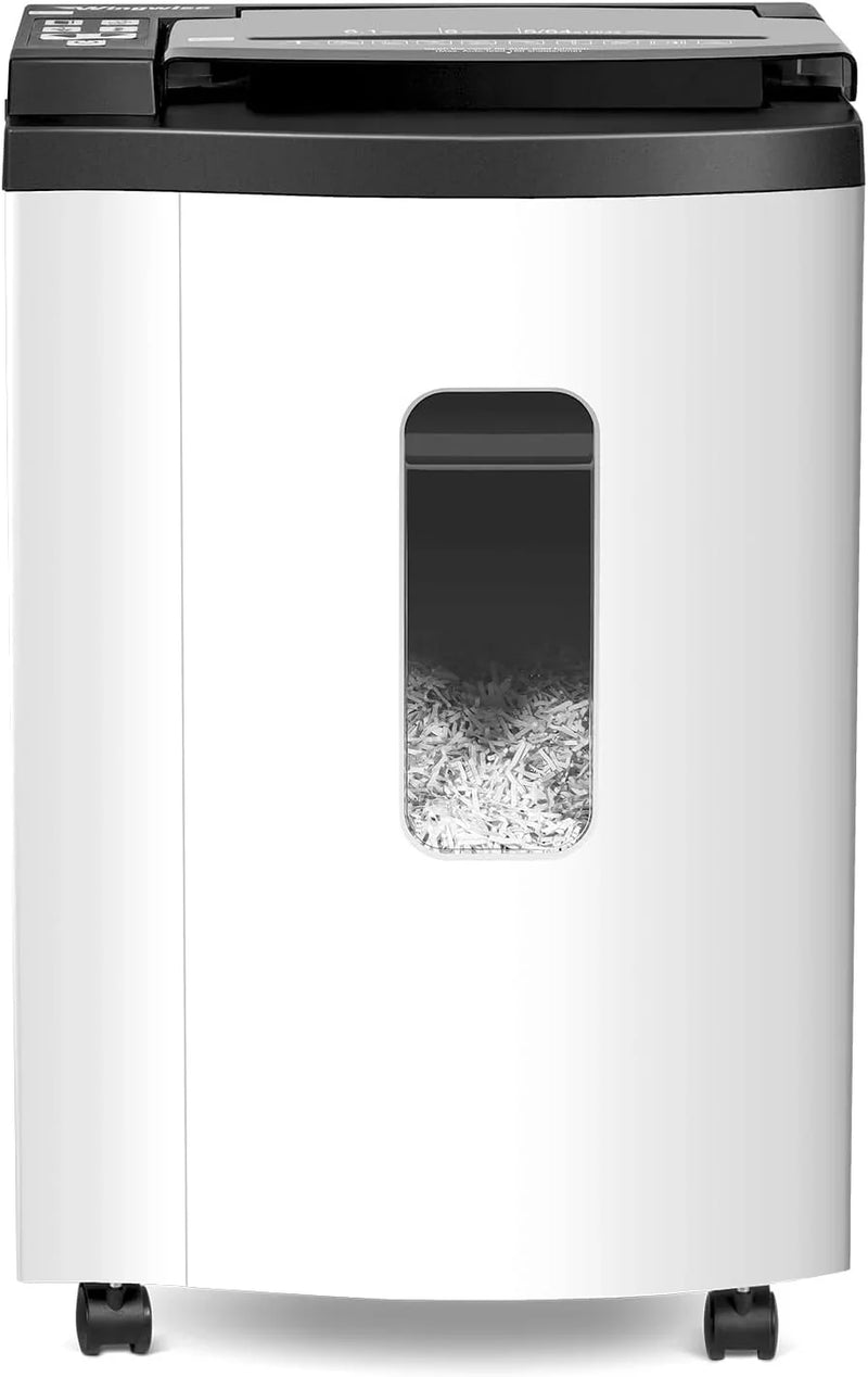 150 Sheet Auto-Feed Micro Cut Paper Shredder for Home Office Use, P-5 Super High Security (5/64 x 19/32 inches), Large 6-Gallon Bin, 20-Min Continuous Run, 55dB Ultra-Quiet, White X3