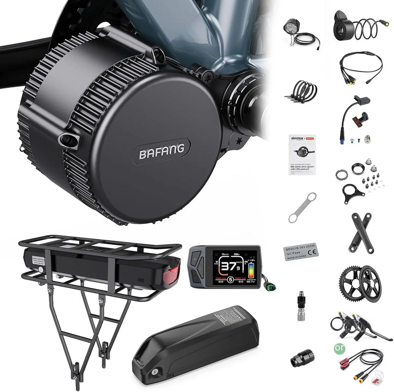 750W to 1000W Center Drive Kit 48V/52V BBS02B CAN Electric Bicycle Conversion Kit Suitable for electric bicycles with 68-73 mm mountain bikes or road bikes. Includes electric bicycle display screen and battery (optional) Q3