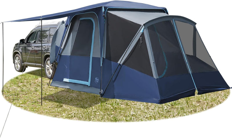 5-9 Person SUV Tent with Screen Porch and Awning for Family Camping, Weather Resistant and Portable Van or Car Tent, Includes Rainfly and Storage Bag, 13' W X 10' L X 7.1' H G5