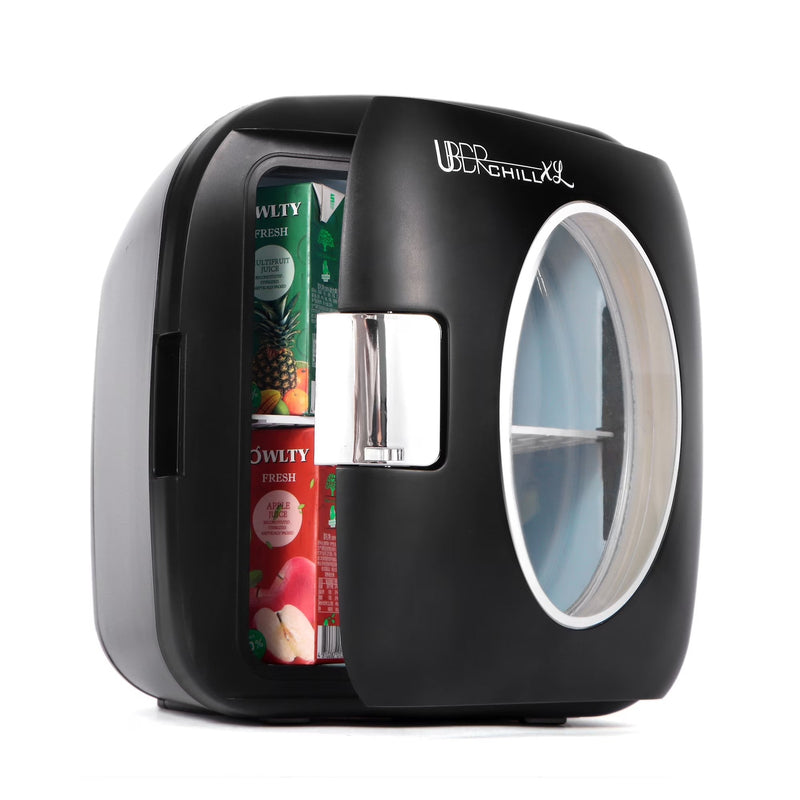 Uber Appliance Mini Fridge Retro Beverage Cooler Warmer - Personal Portable Refrigerator (9 Liters/0.32 Cu Ft) T8
