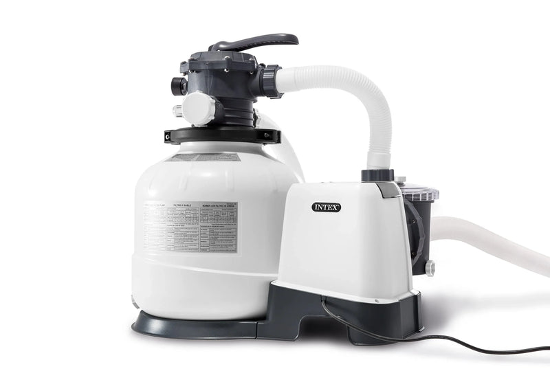 INTEX 26651EG SX3000 Krystal Clear Sand Filter Pump for Above Ground Pools, 16in, Light gray V5