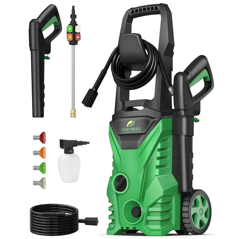Firstness Pressure Washer 3500 PSI, Electric Power Washer w/ 26 ft Hose, 4 Quick Connect Nozzles, High Pressure Cleaning Machine with Foam Cannon,... E5