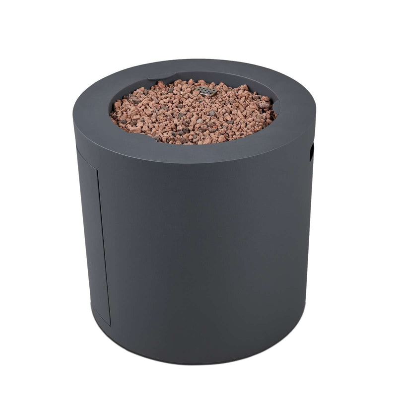 Aegean Steel Propane Fire Pit Hidden Tank in Slate, 24-in Z4