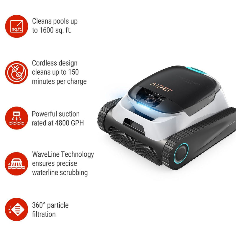 Aiper Scuba N1 Cordless Robotic Pool Cleaner for In-Ground Pools up to 1600 sq. Ft. Y4