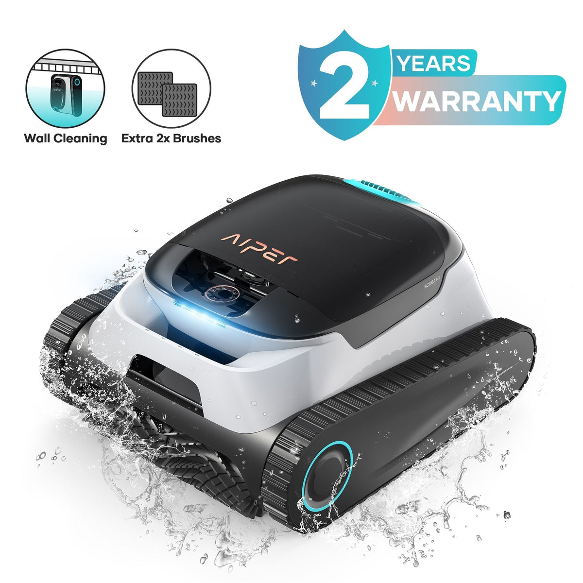 Aiper Scuba N1 Cordless Robotic Pool Cleaner for In-Ground Pools up to 1600 sq. Ft.