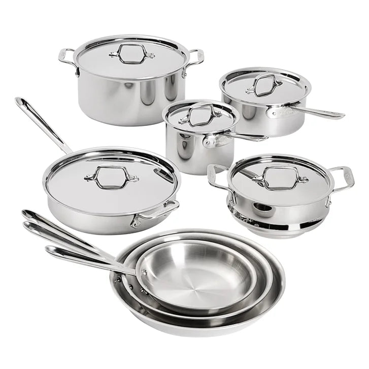All-Clad D3 Stainless 3-Ply Bonded Cookware, 13-pieces Y0