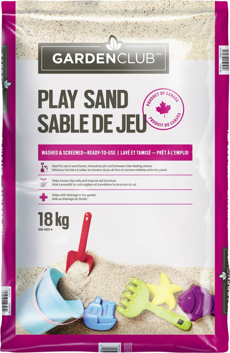 All Purpose Fine Granulated Washed Sandbox Play Sand, 18-kg O1