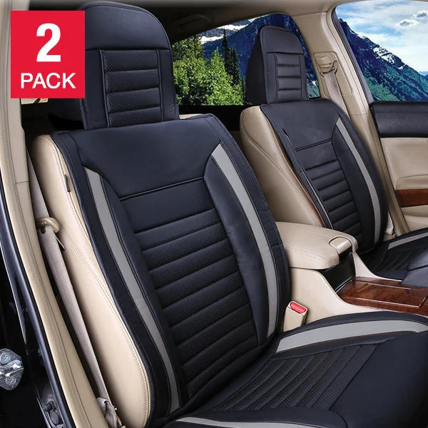 Alpena Grey Ultimate Universal Fit Luxury Seat Cover, 2-pack H1
