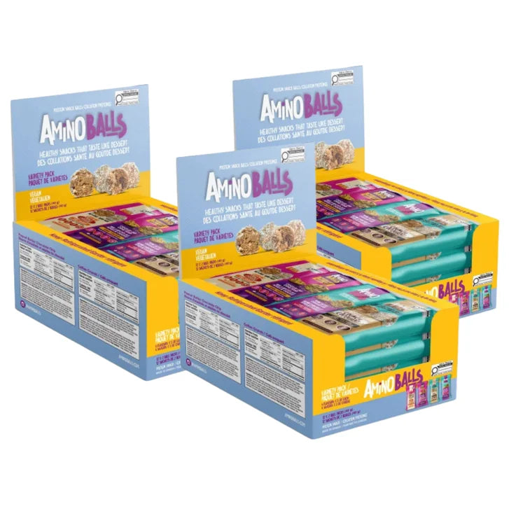 Amino Balls Vegan Protein Variety Pack, 36 x 40 g U9