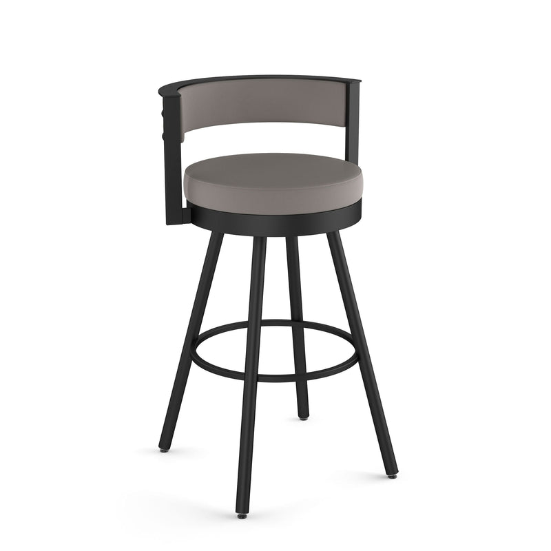Amisco Eller Swivel Counter Stool with Padded Backrest, Multiple Colours, 26-in T2