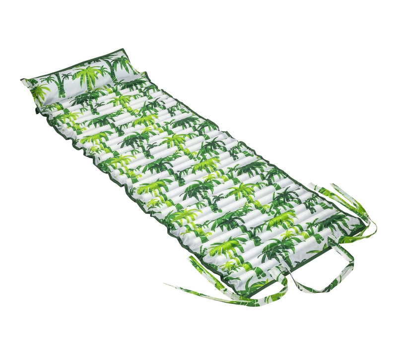 Aqua Inflatable/Foam Fold-and-Go Travel Pool Float/Lounger, Tropical, 71 x 27-in U6