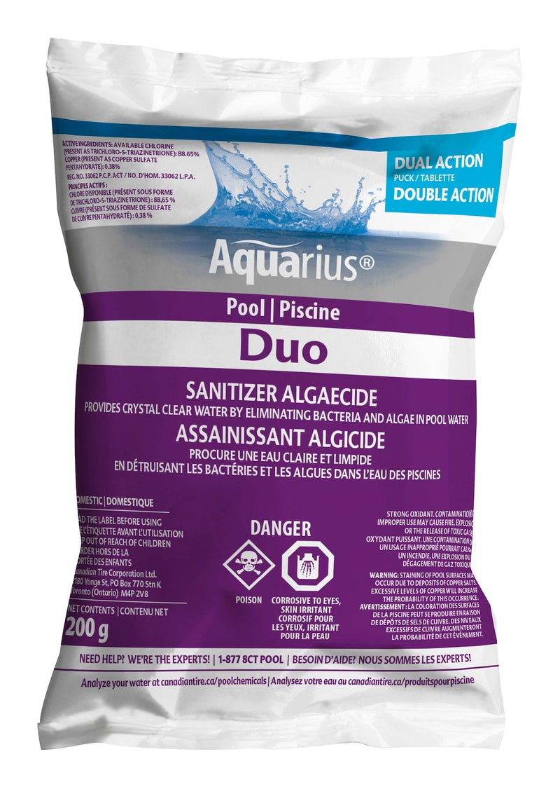 Aquarius Duo Pool Sanitizer & Algaecide, 200-g S0