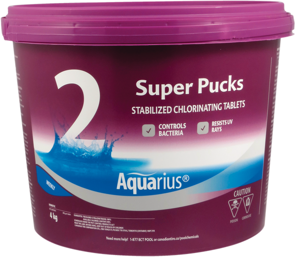 Aquarius Step 2 Super Pucks Water Stabilized Chlorinating Tablets, 4-kg G6