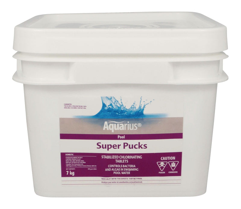 Aquarius Super Pucks - Stabilized Pool Chlorine Pucks, 7-kg O9