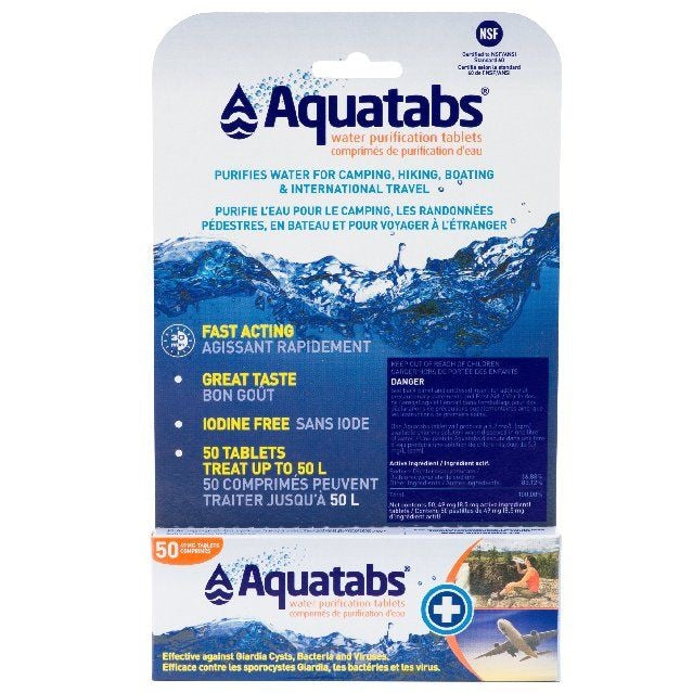 Aquatabs Water Purification Tablets, 50-pk Y5