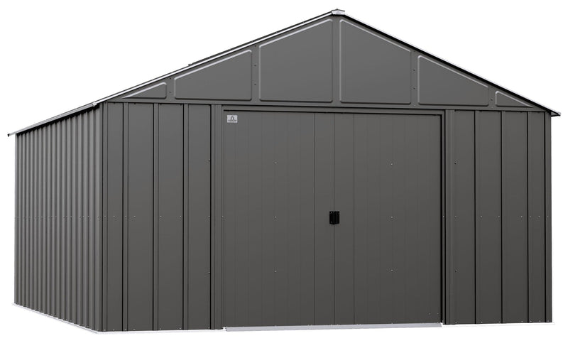Arrow Classic 12x14-ft Charcoal Corrosion-Resistant Metal Shed P1