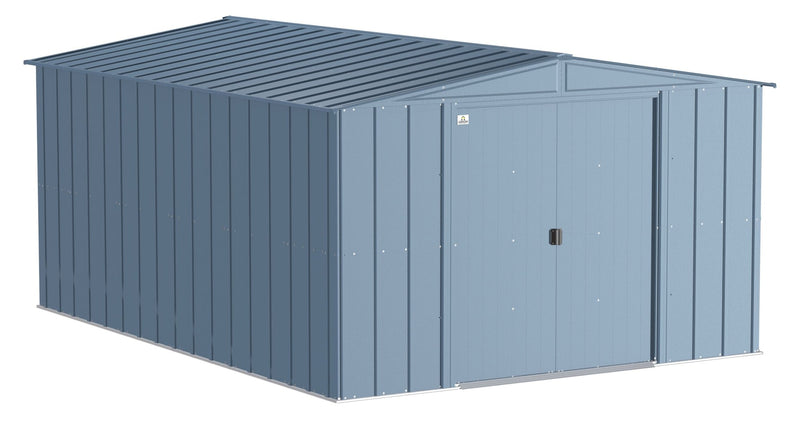 Arrow Classic Galvanized Steel Storage Shed, Blue Grey, 10-ft x 14-ft T6