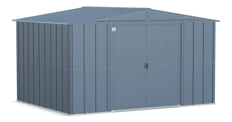 Arrow Classic Galvanized Steel Storage Shed, Blue Grey, 10-ft x 8-ft X3