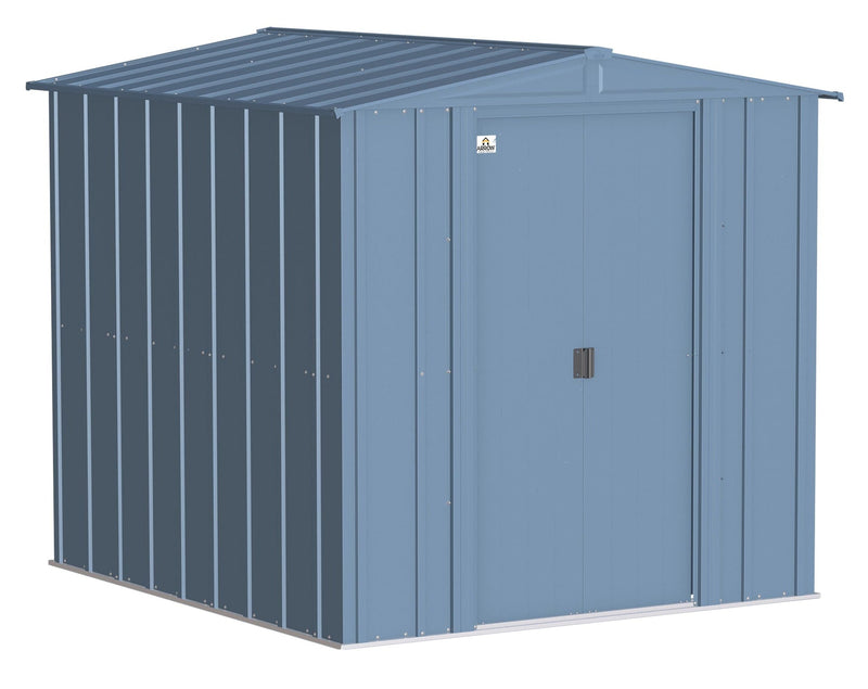 Arrow Classic Galvanized Steel Storage Shed, Blue Grey, 6-ft x 7-ft F6