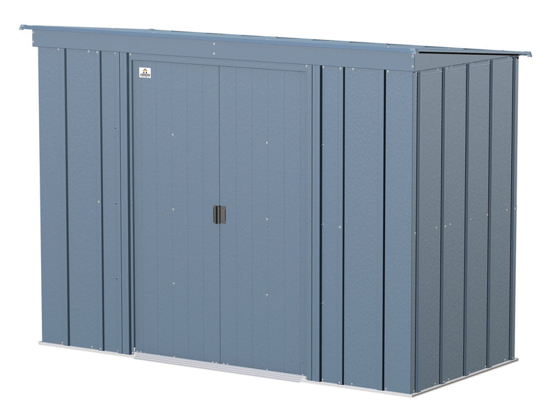 Arrow Classic Galvanized Steel Storage Shed, Blue Grey, 8-ft x 4-ft R4