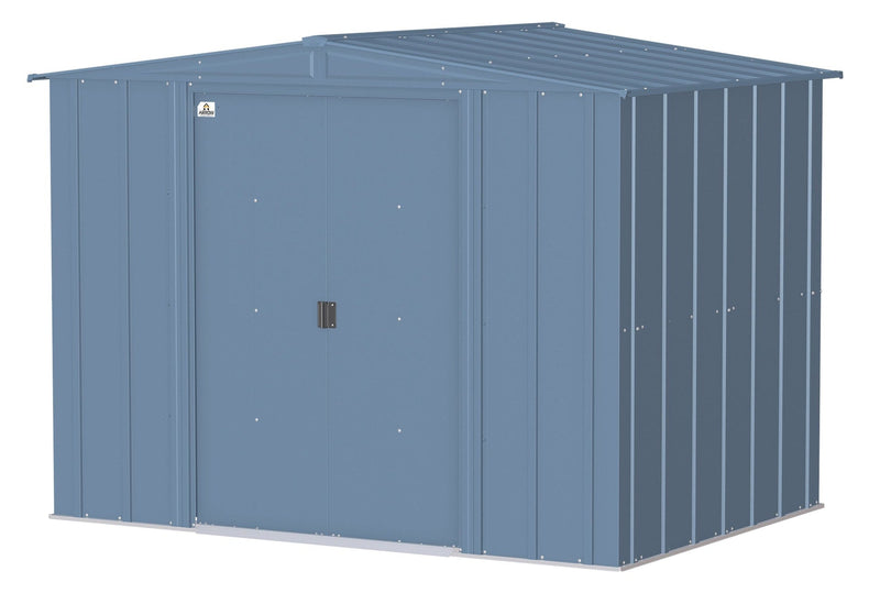 Arrow Classic Galvanized Steel Storage Shed, Blue Grey, 8-ft x 6-ft B3