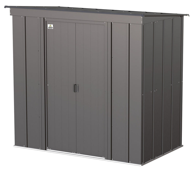 Arrow Classic Galvanized Steel Storage Shed, Charcoal, 6-ft x 4-ft Z1