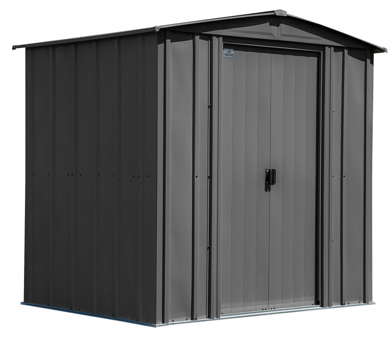 Arrow Classic Galvanized Steel Storage Shed, Charcoal, 6-ft x 5-ft K3