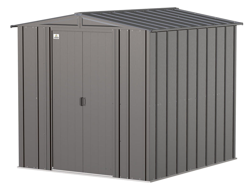 Arrow Classic Galvanized Steel Storage Shed, Charcoal, 6-ft x 7-ft D5