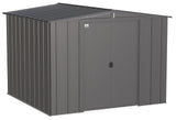 Arrow Classic Galvanized Steel Storage Shed, Charcoal, 8-ft x 8-ft