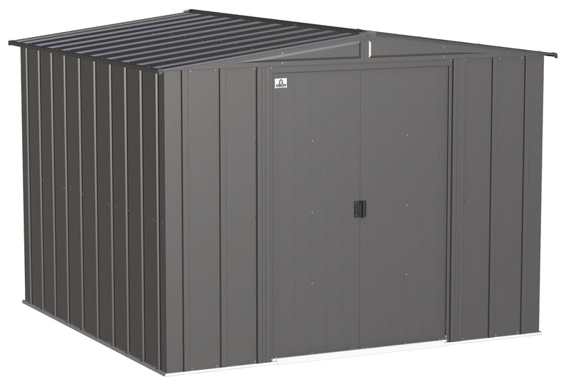 Arrow Classic Galvanized Steel Storage Shed, Charcoal, 8-ft x 8-ft F0
