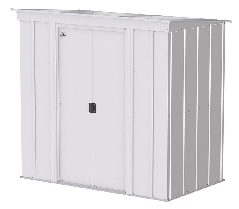 Arrow Classic Galvanized Steel Storage Shed, Flute Grey, 6-ft x 4-ft Y8