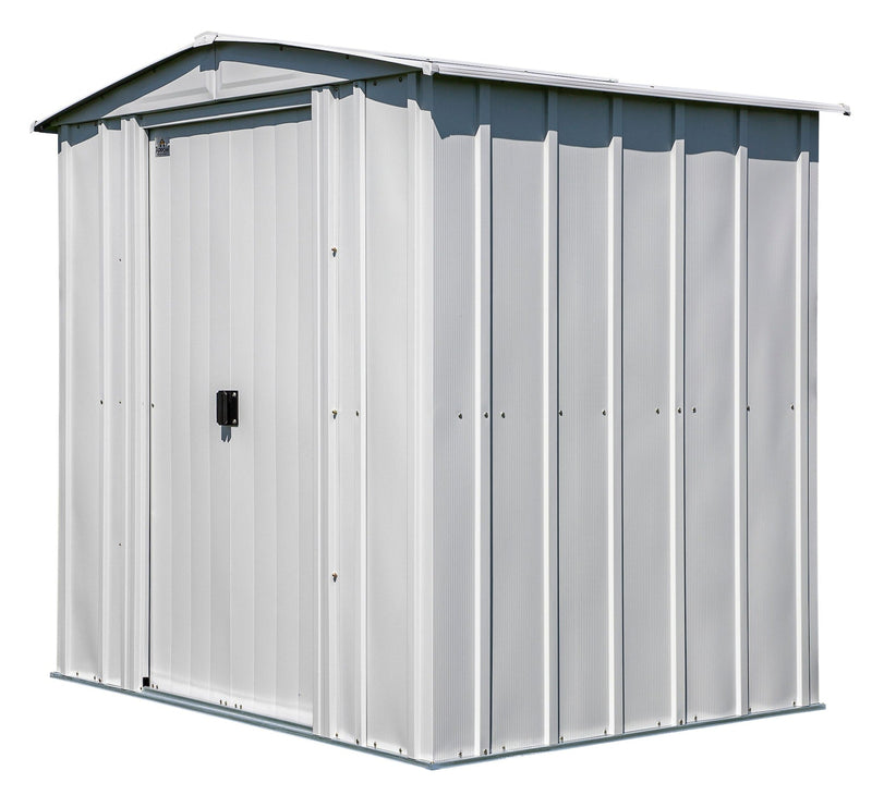 Arrow Classic Galvanized Steel Storage Shed, Flute Grey, 6-ft x 5-ft A9