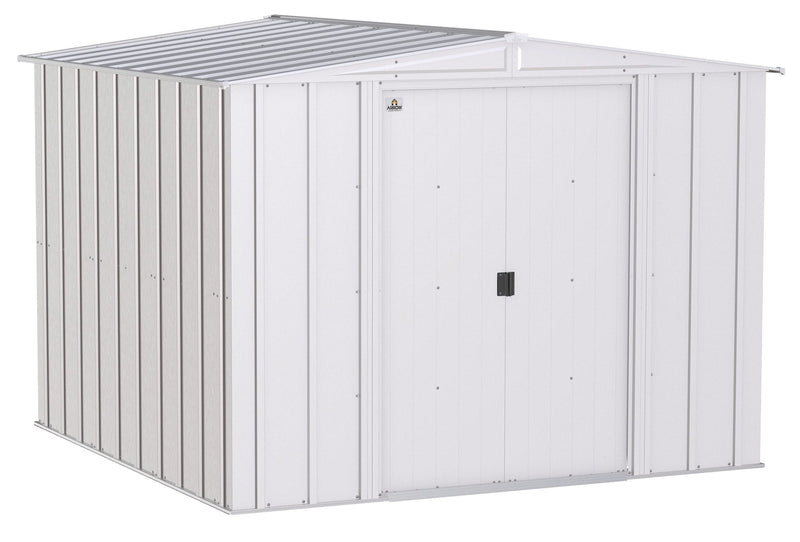Arrow Classic Galvanized Steel Storage Shed, Flute Grey, 8-ft x 8-ft T9