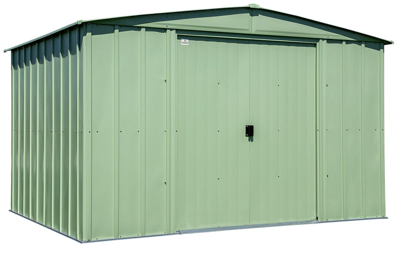 Arrow Classic Galvanized Steel Storage Shed, Sage Green, 10-ft x 8-ft A9