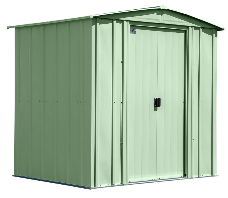Arrow Classic Galvanized Steel Storage Shed, Sage Green, 6-ft x 5-ft A4