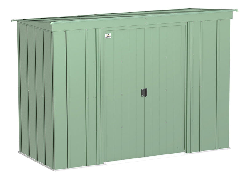 Arrow Classic Galvanized Steel Storage Shed, Sage Green, 8-ft x 4-ft O9