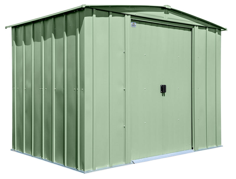 Arrow Classic Galvanized Steel Storage Shed, Sage Green, 8-ft x 6-ft L8