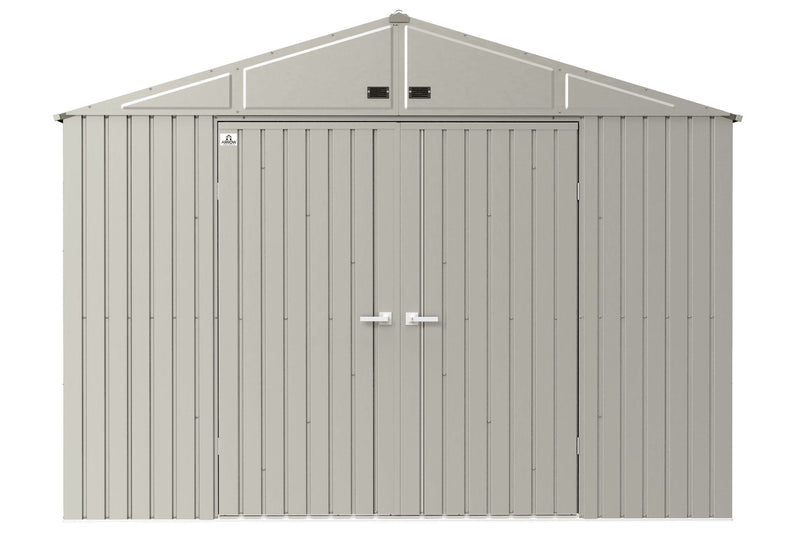 Arrow Elite 10x14-ft Cool Grey Corrosion-Resistant Steel Shed O4