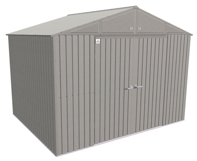Arrow Elite 12x16-ft Cool Grey Corrosion-Resistant Steel Shed H1