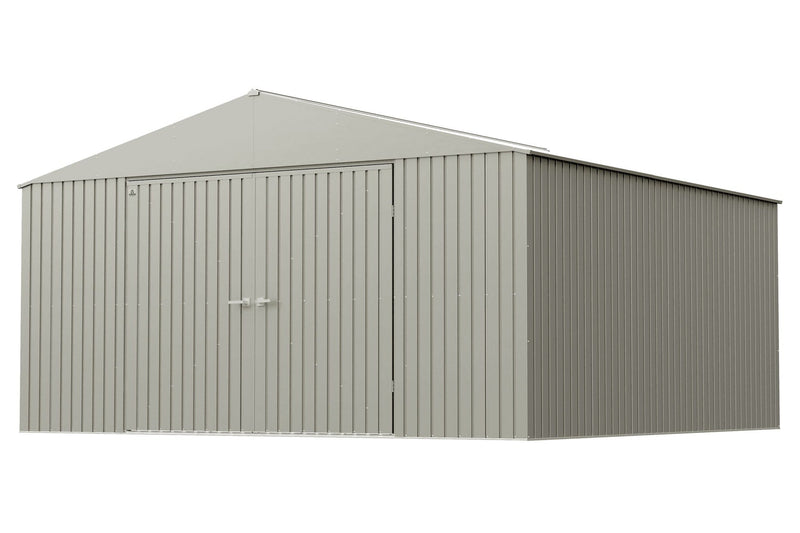 Arrow Elite 14x14-ft Cool Grey Corrosion-Resistant Steel Storage Shed X2