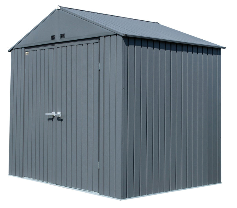 Arrow Elite Steel Storage Shed, Anthracite, 8-ft x 6-ft Z1